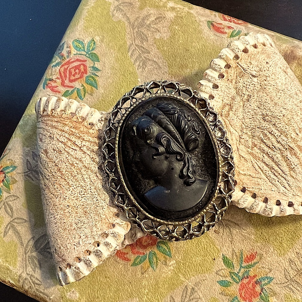 One of a kind Cuff Cameo on Baseball Hide